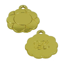 Gold Sun Flower Metal Jewelry Tag
